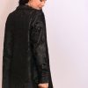 عباية الجاكار الفاخرة باللون الأسود FA 519