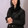 عباية الريتشي السوداء بتصميم البليزر الفاخر FA 606