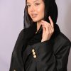 عباية الريتشي السوداء بتصميم البليزر الفاخر FA 606