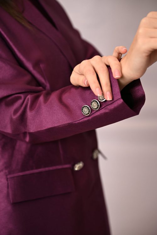 عباية الريتشي البنفسجية بتصميم البليزر الراقي FA 605