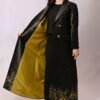 عباية البليزر الجاكار السوداء بتطريز ذهبي FA 614