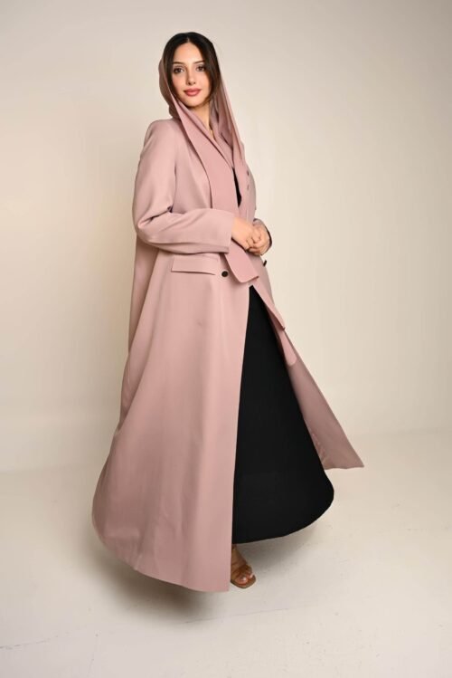 عباية بليزر مودرن بلون وردي FA 633.jpeg