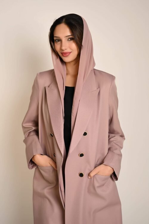 عباية بليزر مودرن بلون وردي FA 633.jpeg