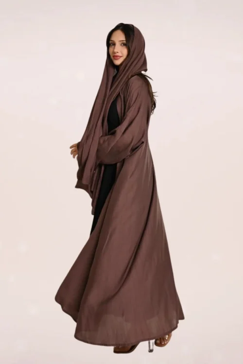 عباية صيفية باللون البني FA 648